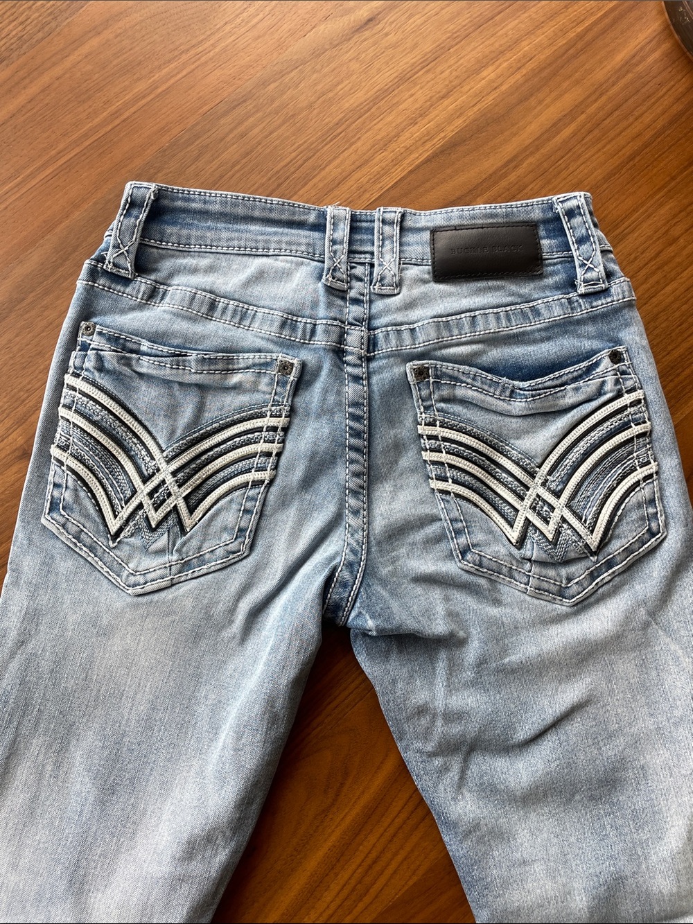 Buckle Black Light Wash Blue Bootcut Jeans - Picture 6 of 9